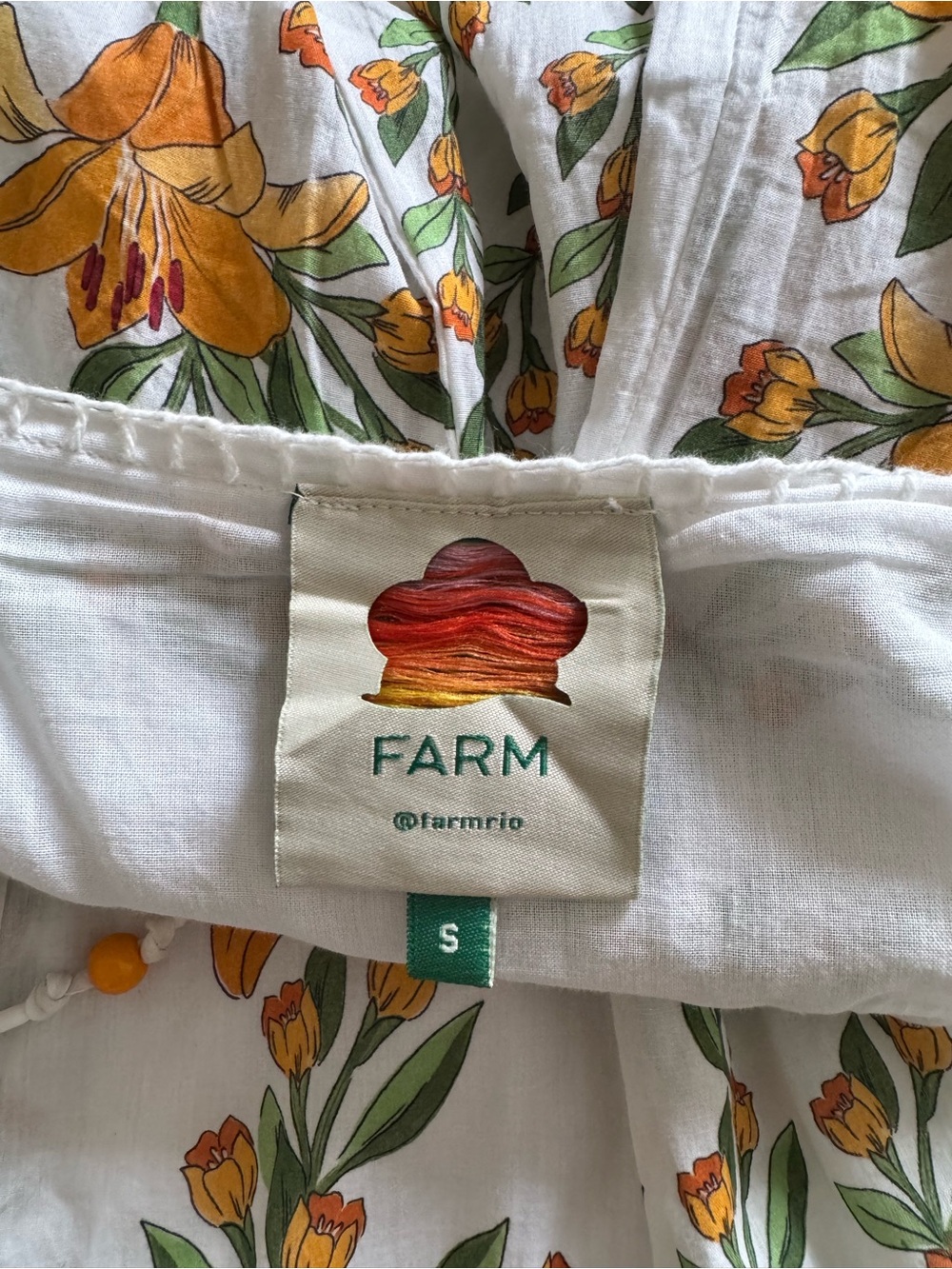 FARM Rio White Maxi Dress with Yellow Floral Print - Picture 2 of 11